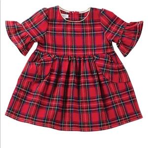 Baby Girl Christmas Tartan Plaid Dress